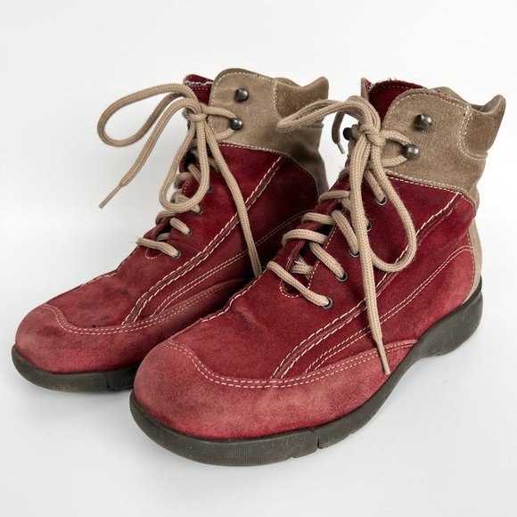 La Canadienne Suede Leather Waterproof Lace up Winter Snow Boots Sneakers Hiking - Picture 2 of 8